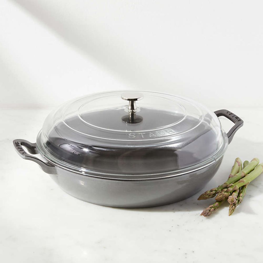 Staub Cast Iron 3.5-qt Braiser with Glass Lid - Turquoise