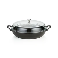 Staub ® 3.5-Qt Matte Black Braiser with Glass Lid