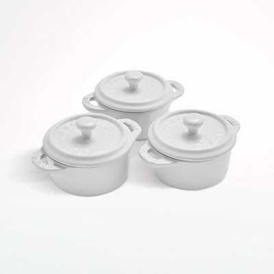 Staub ® White Round Mini Cocottes, Set of 3