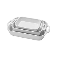 Staub ® White Rectangular Baking Dishes, Set of 3