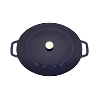 Staub 6.25-Qt Dark Blue Enameled Cast Iron Shallow Oval Dutch Oven