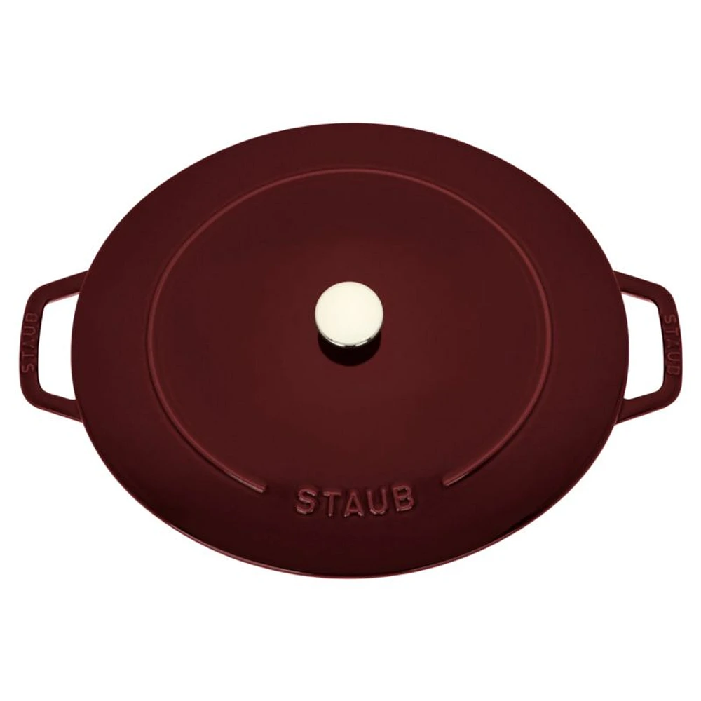 Staub 6.25-Qt. Grenadine Enameled Cast Iron Shallow Oval Dutch Oven