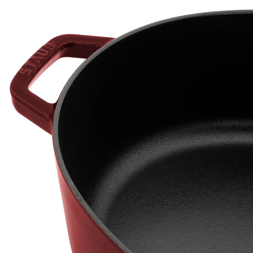 Staub 6.25-Qt. Grenadine Enameled Cast Iron Shallow Oval Dutch Oven