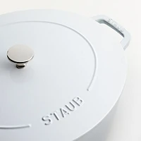 Staub 6.25-Qt. White Enameled Cast Iron Shallow Oval Dutch Oven