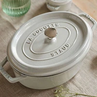 Staub ® 7-Qt. White Truffle Oval Cocotte