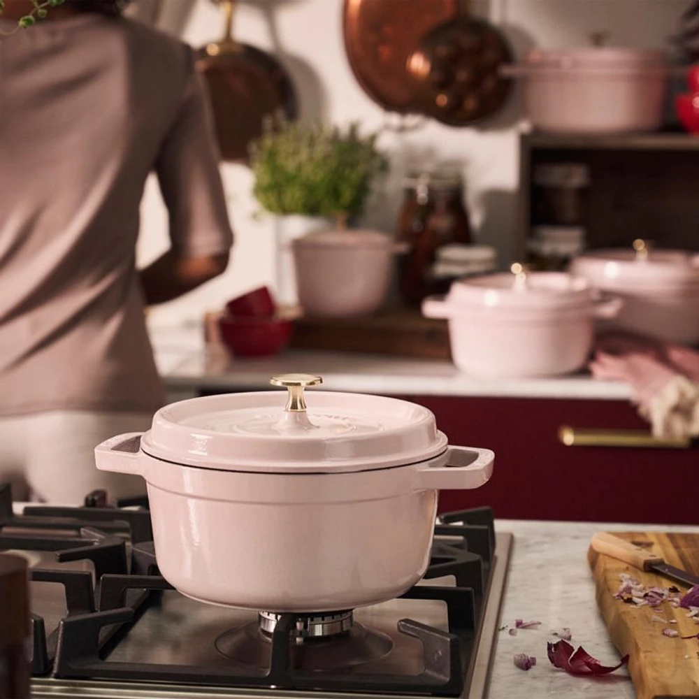 Staub ® Peony Pink Cast Iron 5.5-Qt. Round Cocotte