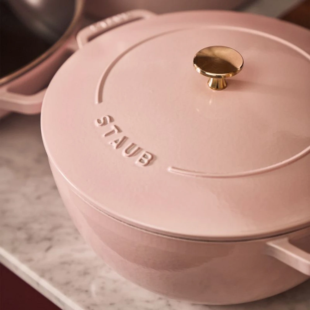 Staub ® Peony Pink Cast Iron 5-Qt. Essential French Oven