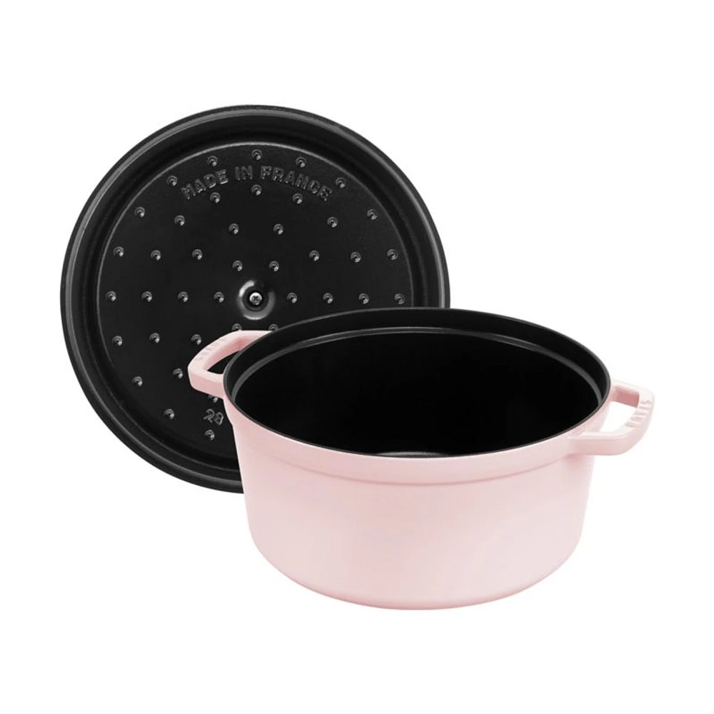 Staub ® Peony Pink Cast Iron 7-Qt. Round Cocotte
