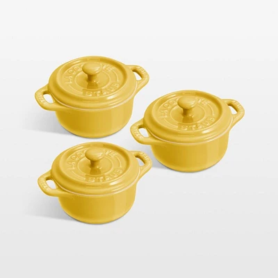 Staub Citron Mini Cocottes, Set of 3