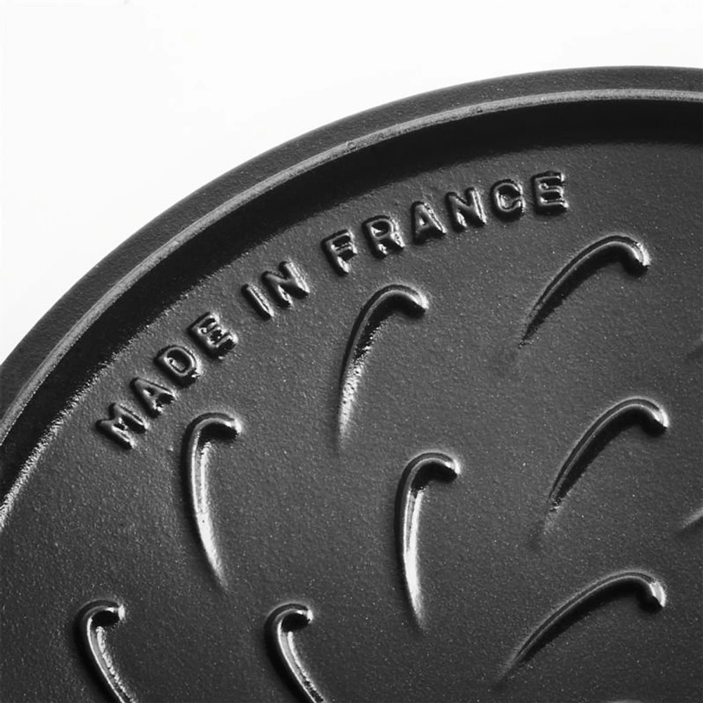 Staub Essential ® Graphite 3.75-Qt. Round French Oven with Rooster Lid