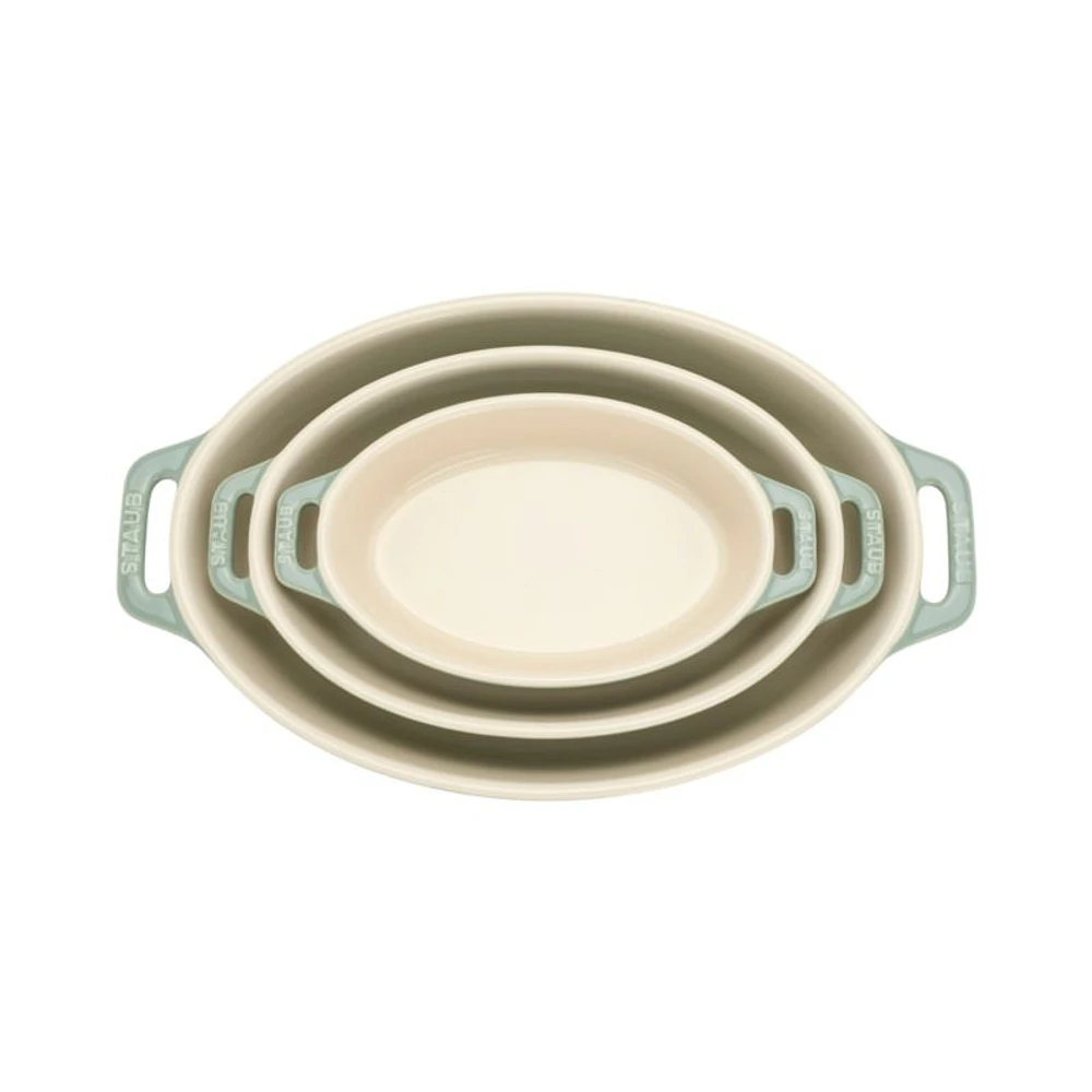 Staub ® Eucalyptus Oval Bakers, Set of 3