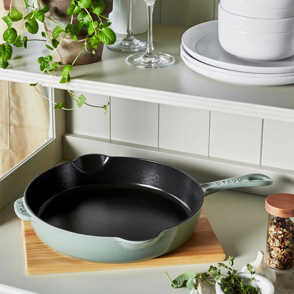 Staub ® 11" Eucalyptus Enameled Cast Iron Traditional Deep Skillet