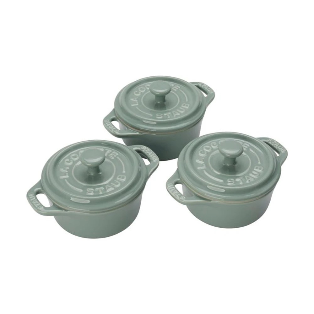 Staub Eucalyptus Mini Cocottes, Set of 3