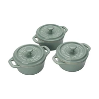 Staub Eucalyptus Mini Cocottes, Set of 3
