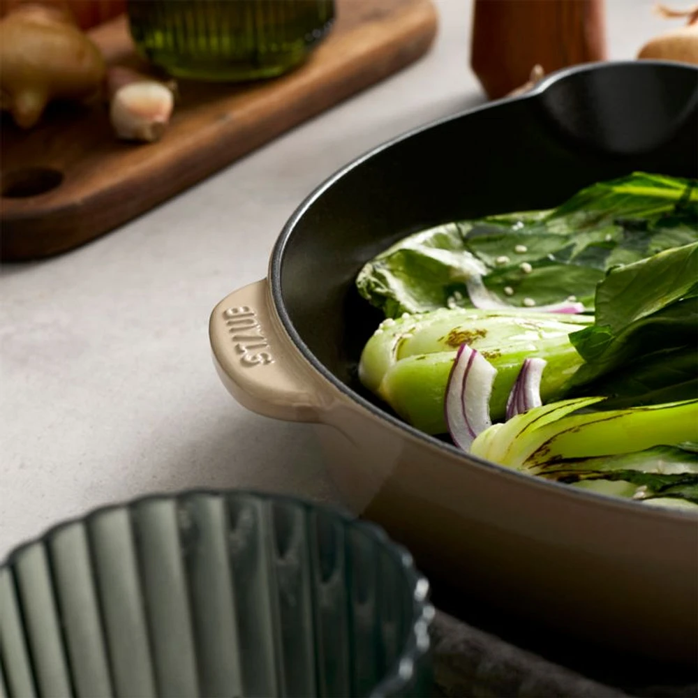 Staub ®  11" Sesame Enameled Cast Iron Traditional Deep Skillet