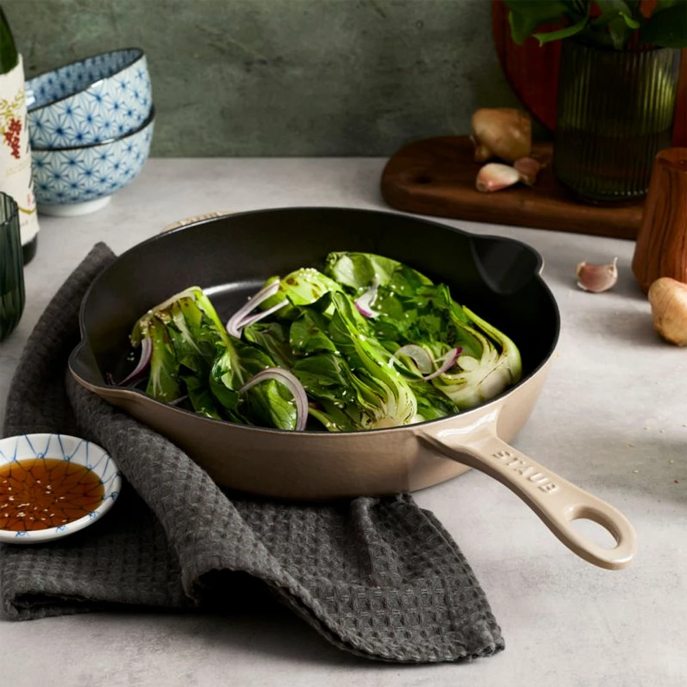 Staub ®  11" Sesame Enameled Cast Iron Traditional Deep Skillet