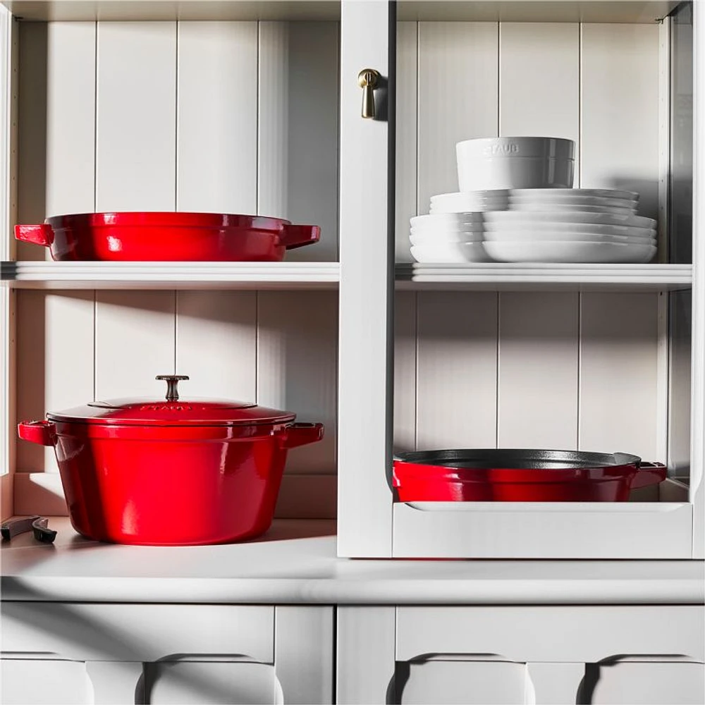 Staub ® Cherry Red 4-Piece Stackable Cookware Set