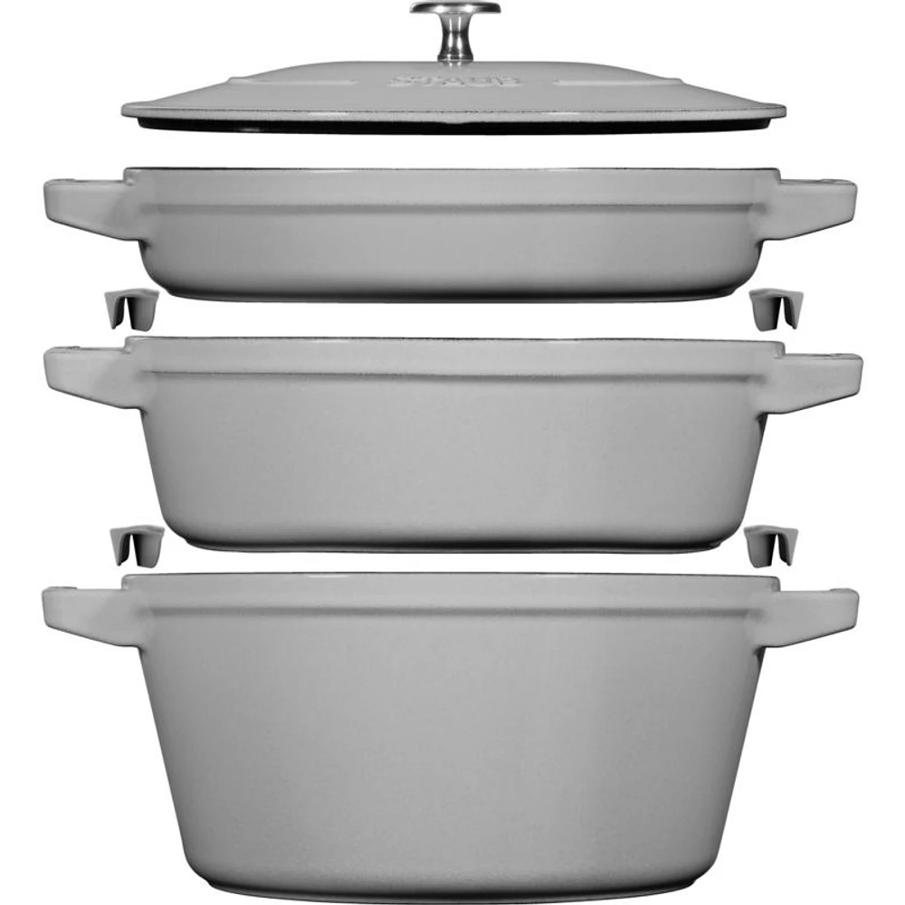 Staub ® Graphite Grey 4-Piece Stackable Cookware Set