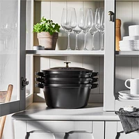 Staub ® Matte Black 4-Piece Stackable Cookware Set