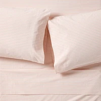 Stax Pajama Stripe Percale Organic Cotton Kids Twin Sheet Set