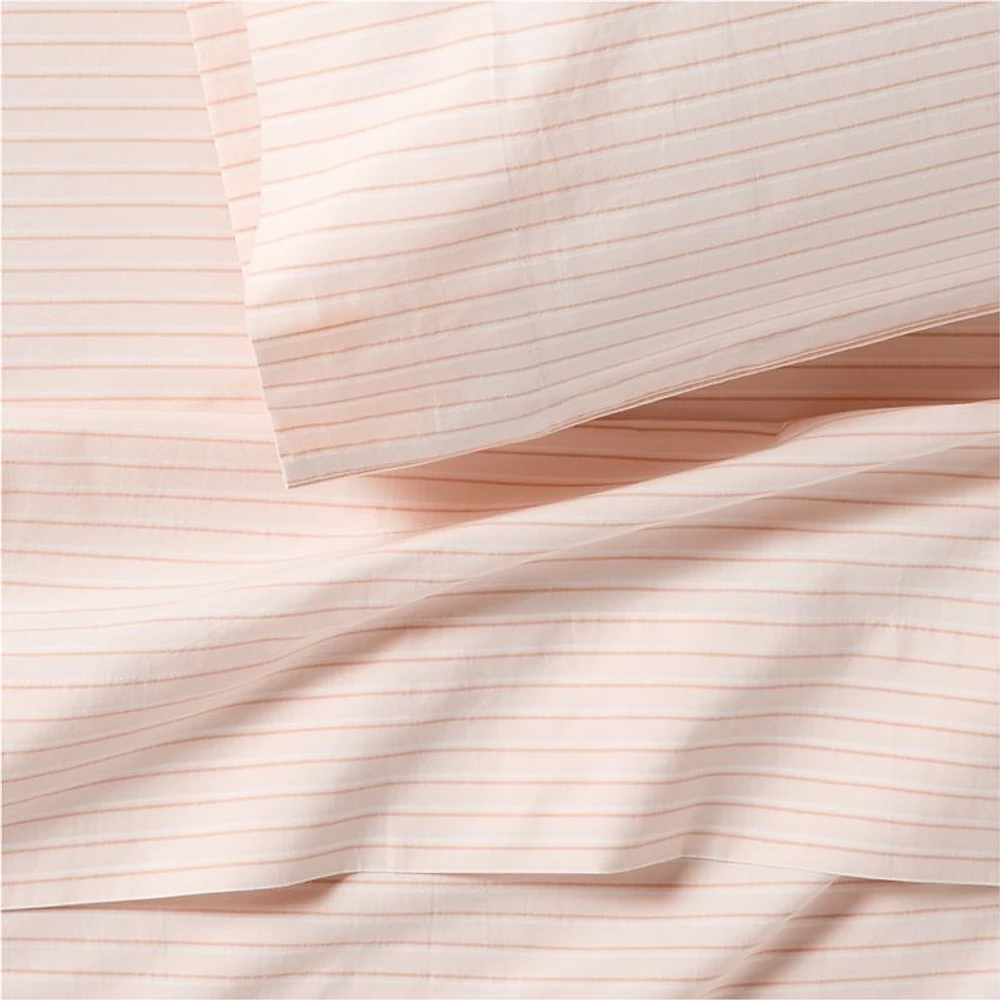 Stax Pajama Stripe Percale Organic Cotton Kids Twin Sheet Set