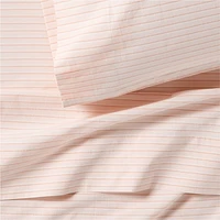 Stax Pajama Stripe Percale Organic Cotton Kids Twin Sheet Set