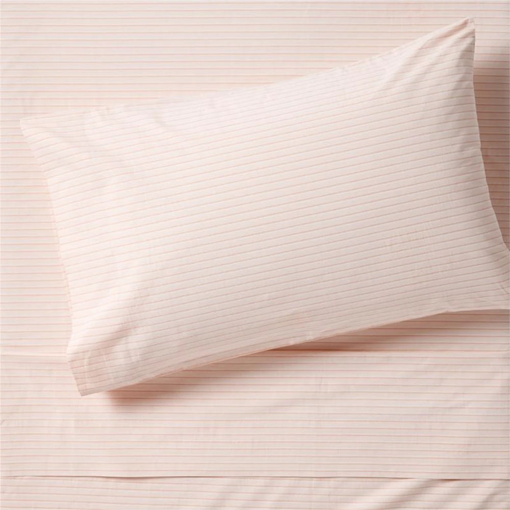 Stax Pajama Stripe Percale Organic Cotton Kids Twin Sheet Set