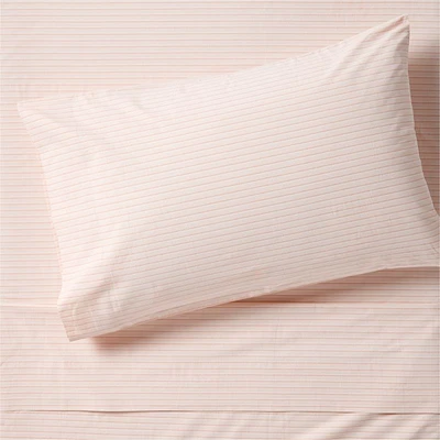 Stax Pajama Stripe Percale Organic Cotton Kids Twin Sheet Set