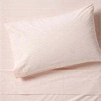 Stax Pajama Stripe Percale Organic Cotton Kids Twin Sheet Set