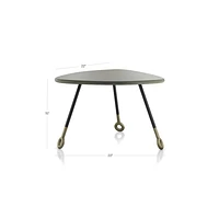 Stiles Faux Shagreen Triangle Nesting Table
