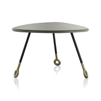 Stiles Faux Shagreen Triangle Nesting Table