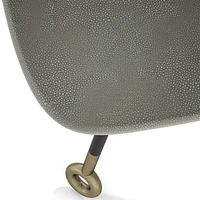 Stiles Faux Shagreen Triangle Nesting Table