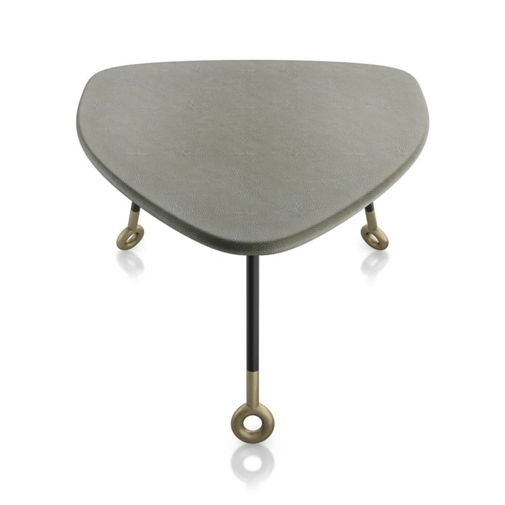 Stiles Faux Shagreen Triangle Nesting Table