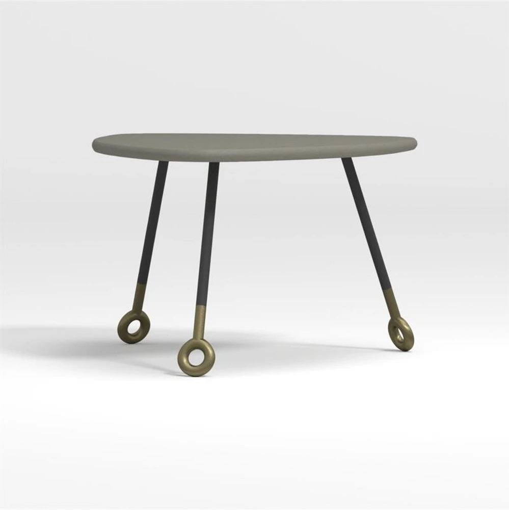 Stiles Faux Shagreen Triangle Nesting Table