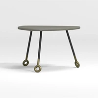 Stiles Faux Shagreen Triangle Nesting Table
