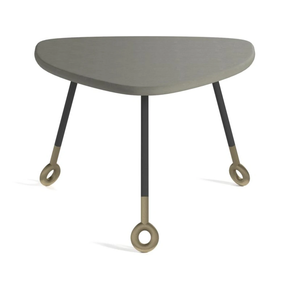 Stiles Faux Shagreen Triangle Nesting Table