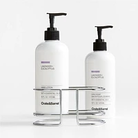 Lavender + Eucalyptus Hand Soap and Lotion Set with Stainless Steel Caddy