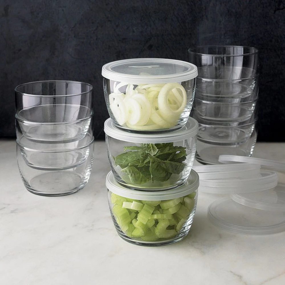 Clear Glass Bowl with Lid