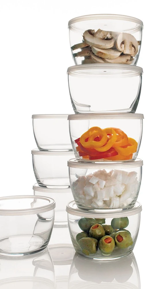 Clear Glass Bowl with Lid