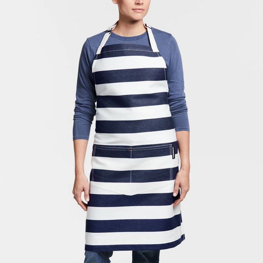 Stripe Indigo Organic Cotton Apron