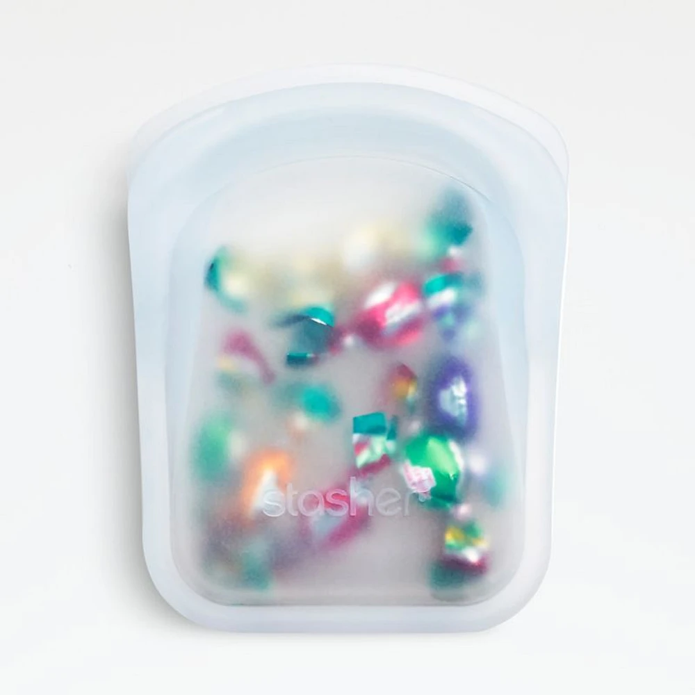 Stasher Clear Reusable Silicone Pocket Bags, Set of 2