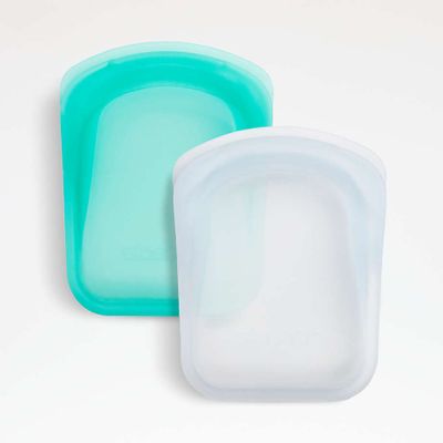 Stasher Clear Reusable Silicone Pocket Bags, Set of 2