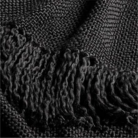 Styles 70"x55" Black Throw Blanket