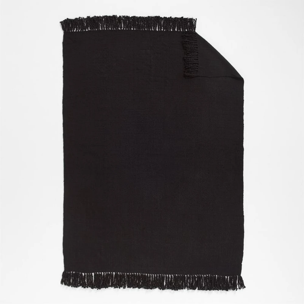 Styles 70"x55" Black Throw Blanket