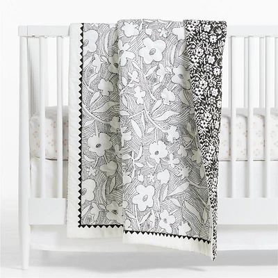Suhavi Organic Floral Baby Crib Quilt by John Robshaw
