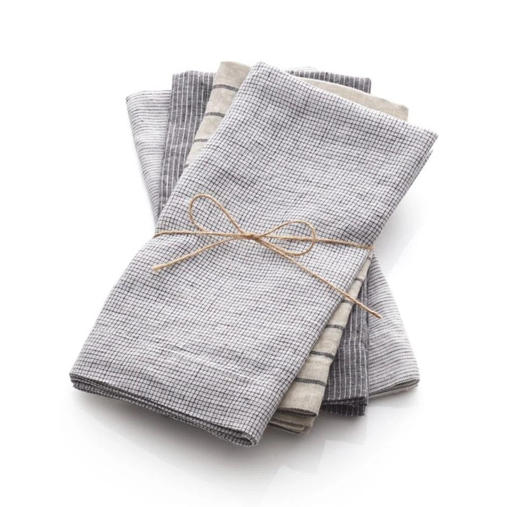 Suits Linen Cloth Dinner Napkins, Set of 4