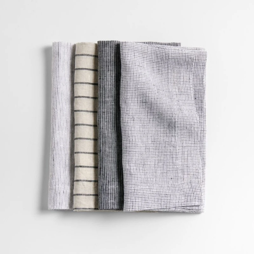 Suits Linen Cloth Dinner Napkins, Set of 4