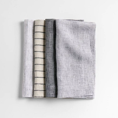 Suits Linen Cloth Dinner Napkins, Set of 4