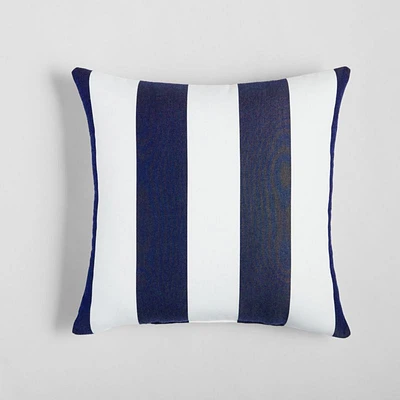 Sunbrella ® Cabana Navy Stripe 20"x20" Outdoor Pillow