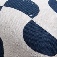 Sunbrella ® 20"x13" Half Moon Patterned Lagoon Blue Outdoor Lumbar Throw Pillow